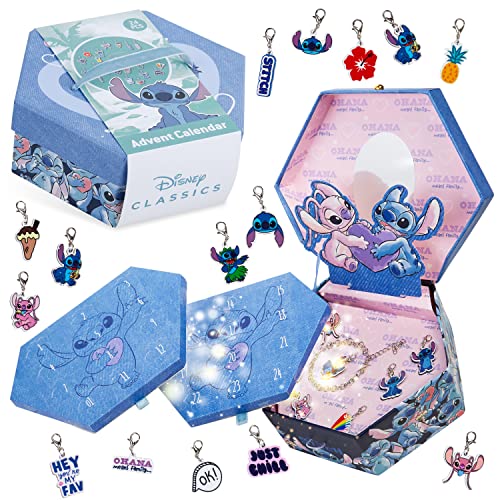 Disney Calendrier de L'Avent 2023 Enfant Stitch Bijoux Advent Calendar