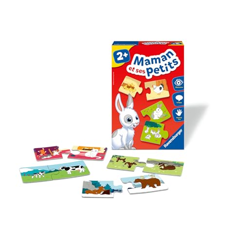 Ravensburger Maman et Ses Petits – Jeu d’Association Animaux dès