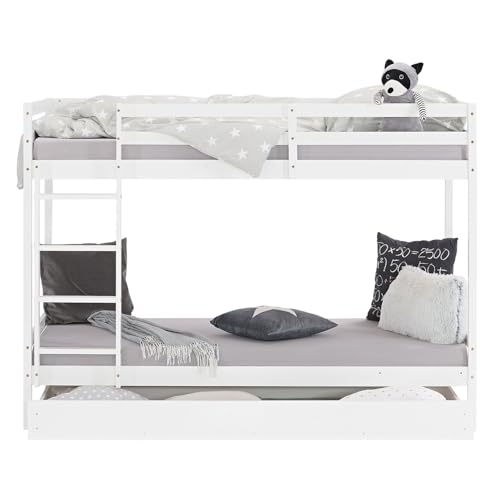 Homestyle4u Enfant en pin Massif de 90 cm avec Coffre