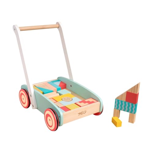 Owl & Fox Trotteur bébé en bois Montessori, activité de