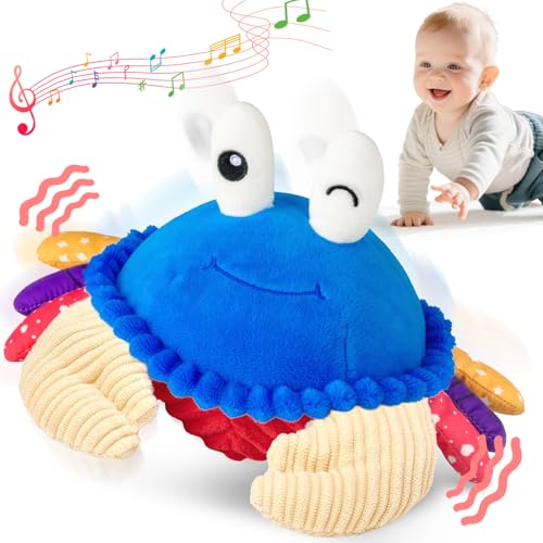 SAIMAND Jouet Bébé 6-18 Mois – Peluche Crabe Musicale Interactive