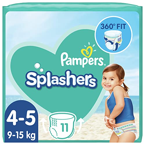 Pampers Couches-Culottes de Bain Taille 4-5 (9-15 kg), Splashers 11