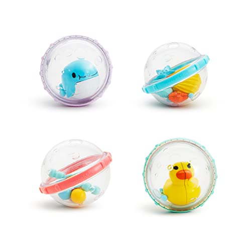 Munchkin - Jouets flotteurs de bain, bulles, lot de 4,