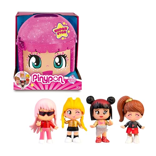 Pinypon Super Star Édition Exclusive de Pinypon avec 4 Figurines,