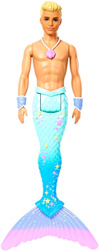 Barbie Dreamtopia poupée Ken Triton avec nageoire Arc-en-Ciel Bleue et