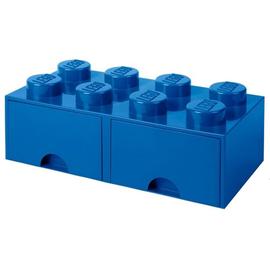 LEGO - Brique bleue de rangement à tiroir 8 tenons