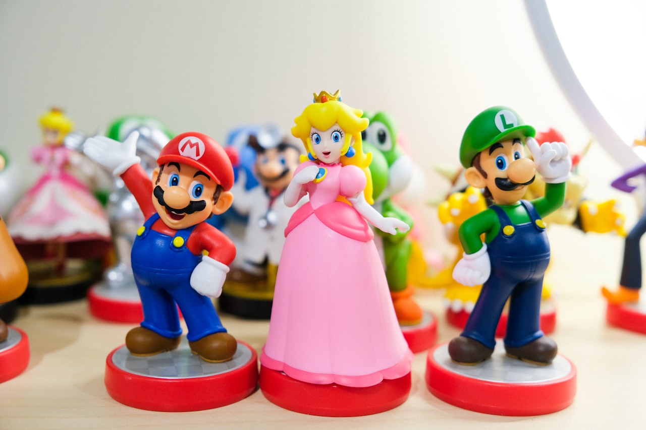 figurines mario luigi peach